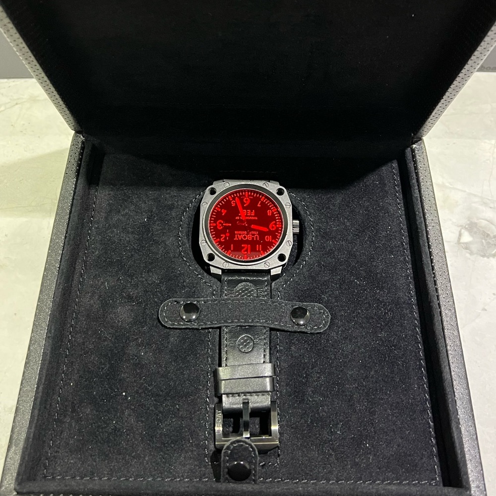 U-Boat Watch with Red Lens